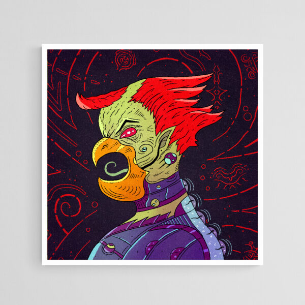 Angry Bird Poster – Pop Surrealism, Weird Art, Lowbrow Art