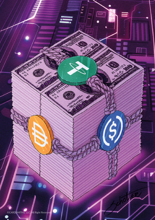 Stablecoinide kauplemiskaardi poster – Erki Schotteri käsitsi allkirjastatud