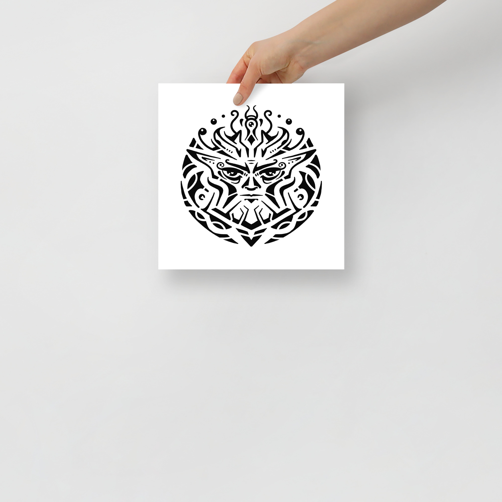 Gladiaator - poster, popsürrealism, mustvalge kunst - 10×10 pilt