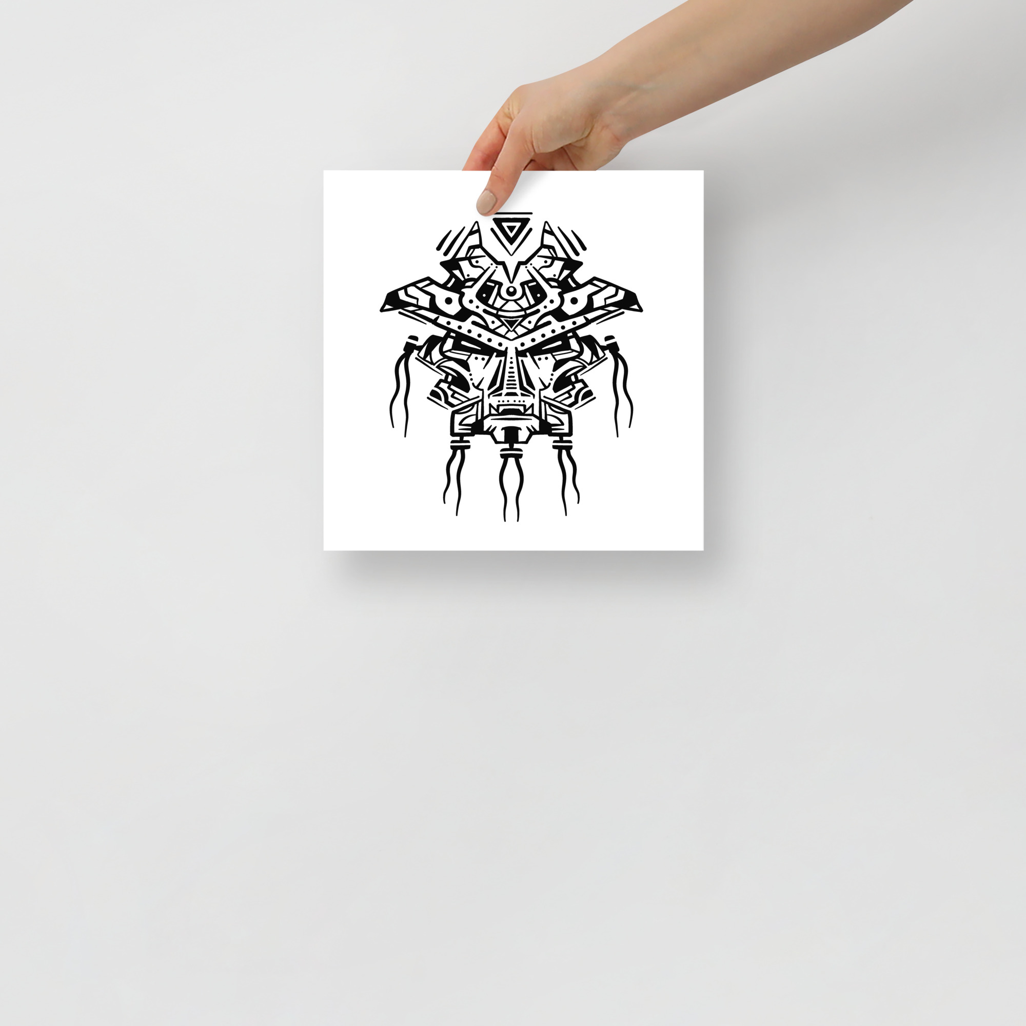 Predator - Poster, Pop-Surrealism, Black And White Art - 10×10 image