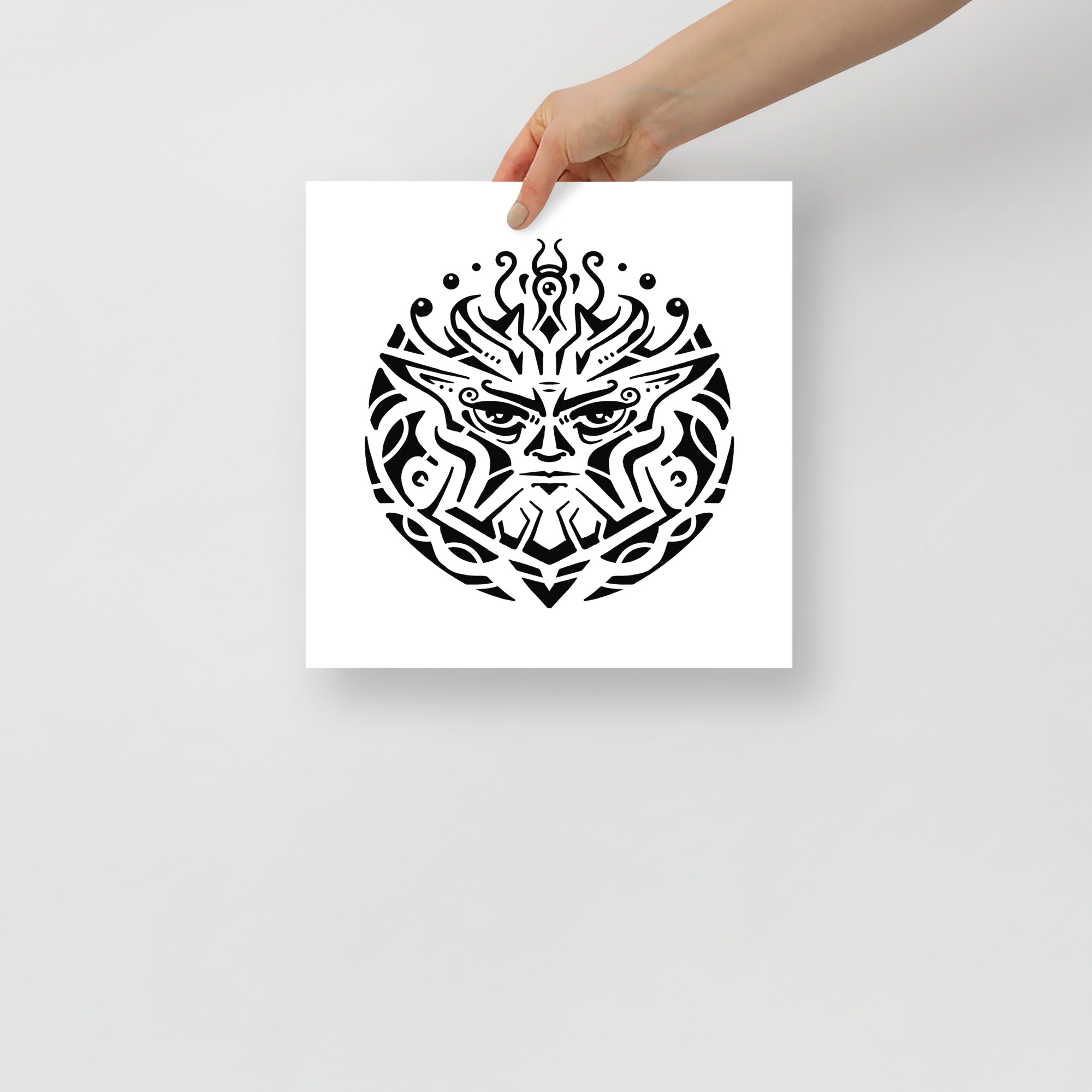 Gladiaator - poster, popsürrealism, mustvalge kunst - 12×12 pilt