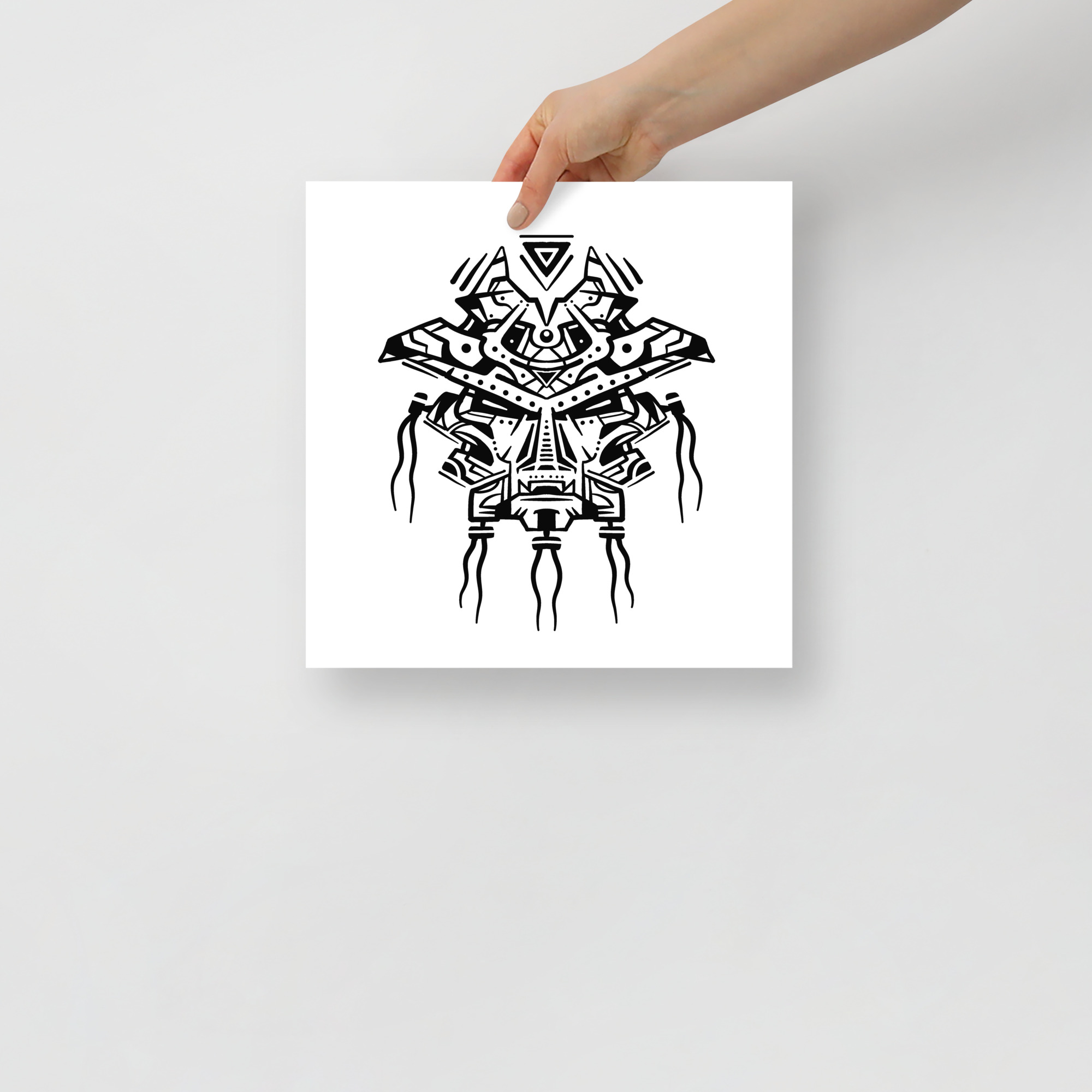 Predator - Poster, Pop-Surrealism, Black And White Art - 12×12 image