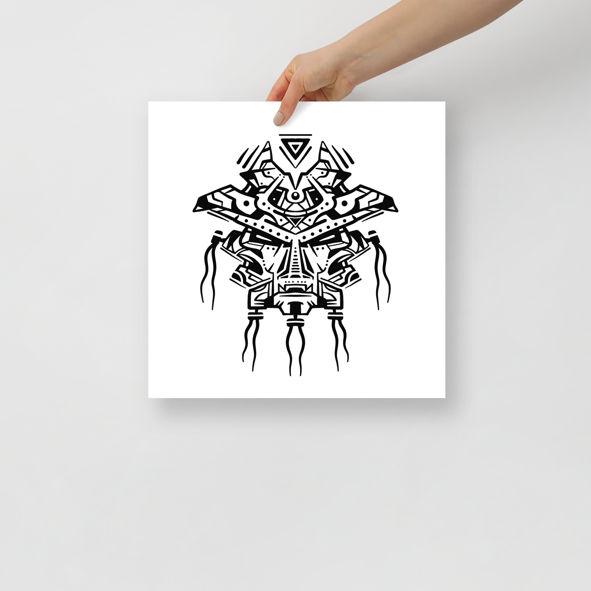 Predator - Poster, Pop-Surrealism, Black And White Art - 14×14 image