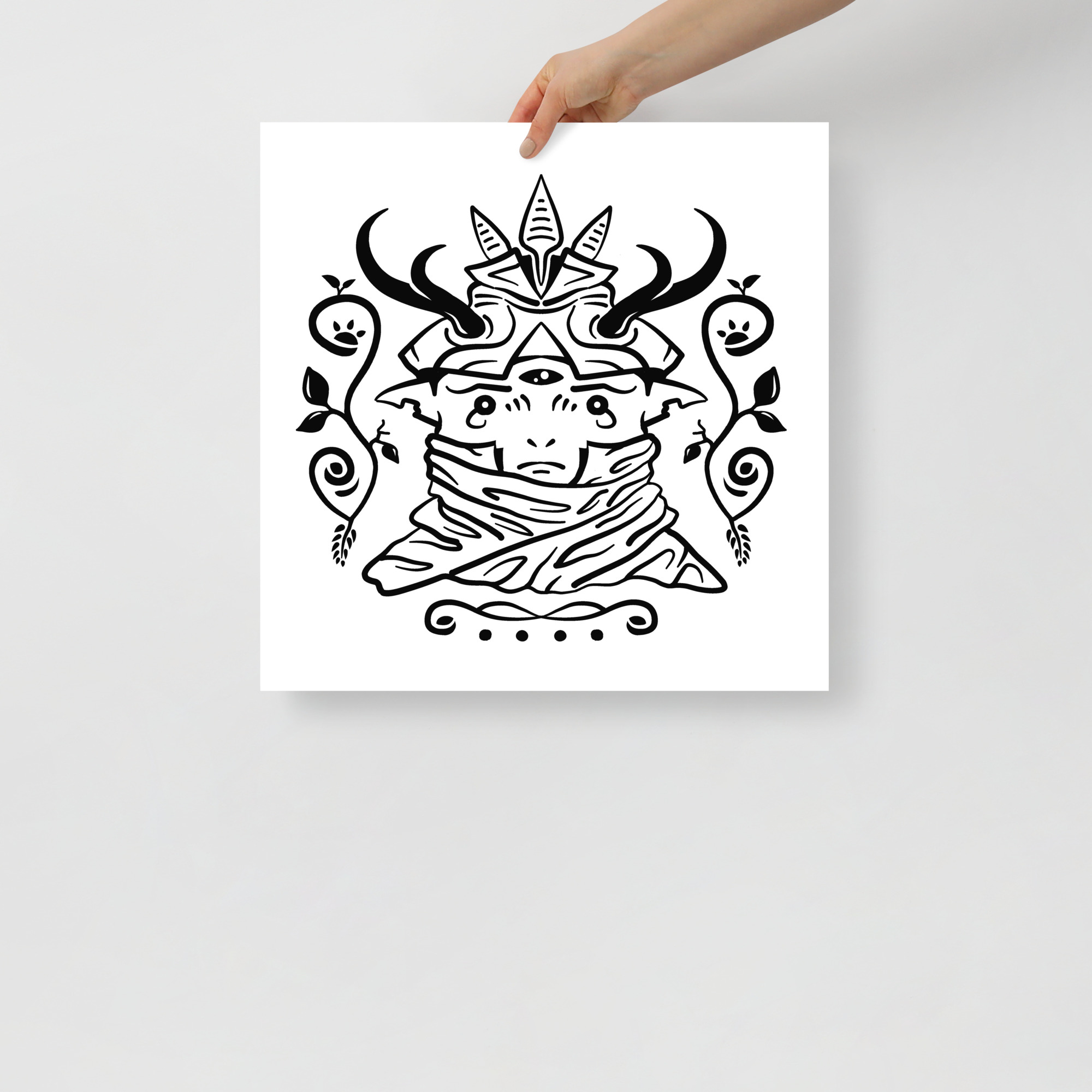 Wood Elf - Poster, Pop-Surrealism, Black And White Art - 18×18 image