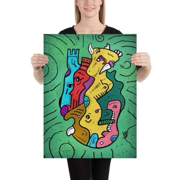 Psychedelic Animals Poster