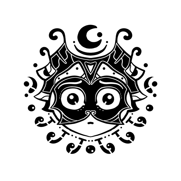 Ghibli surreal symbolic line illustration by Sotuland