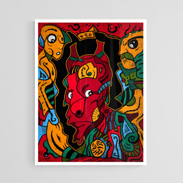 Pagan Poster – Pop Surrealism, Weird Art, Lowbrow Art, Halloween Wall Art