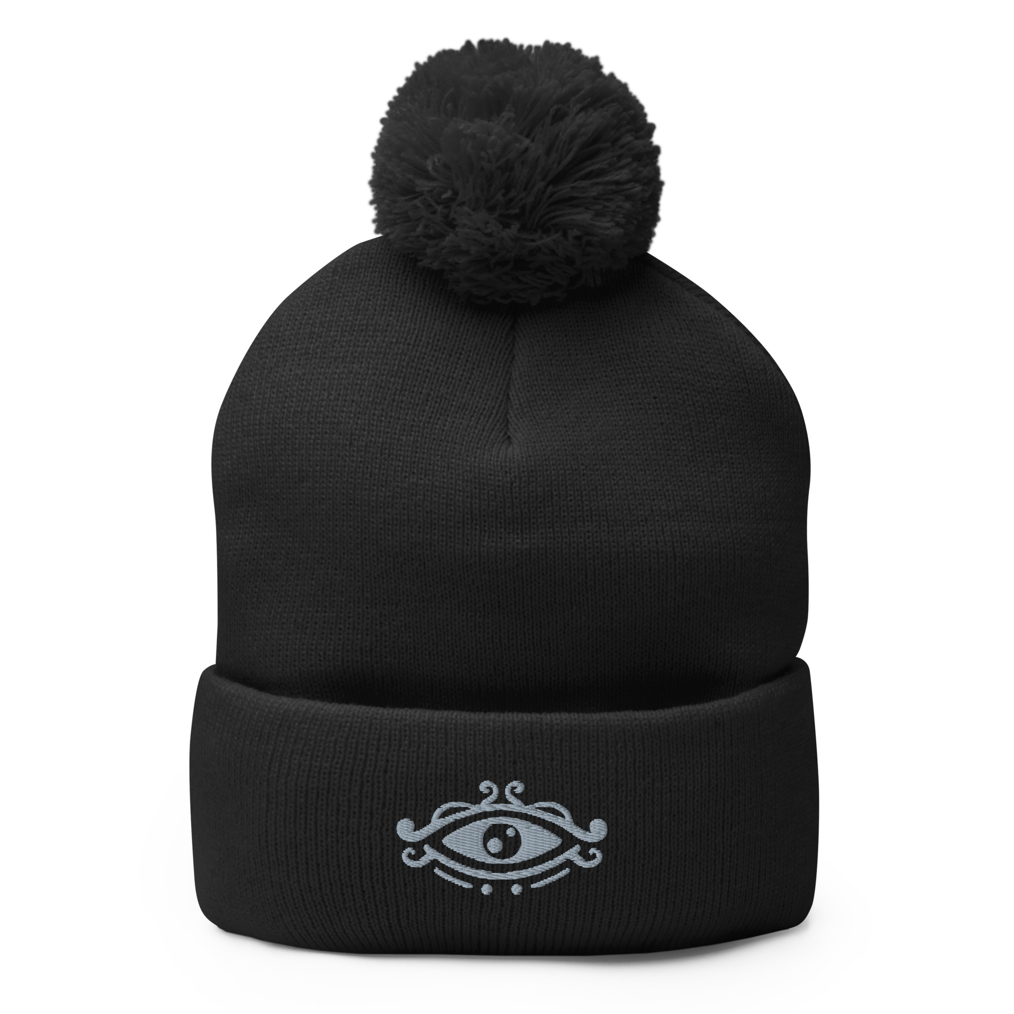 Pom-Pom Beanie - The Eye - Black image