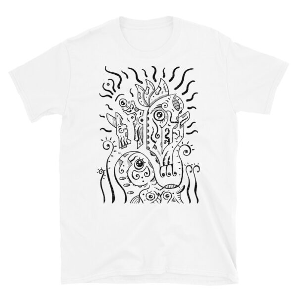 The Eye – Black And White Graphic Tee, Lowbrow T-Shirt, Doodle T-Shirt. Surrealism T-Shirt