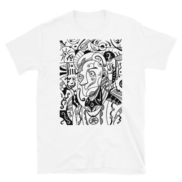 Philosopher – Black And White Graphic Tee, Lowbrow T-Shirt, Doodle T-Shirt. Surrealism T-Shirt