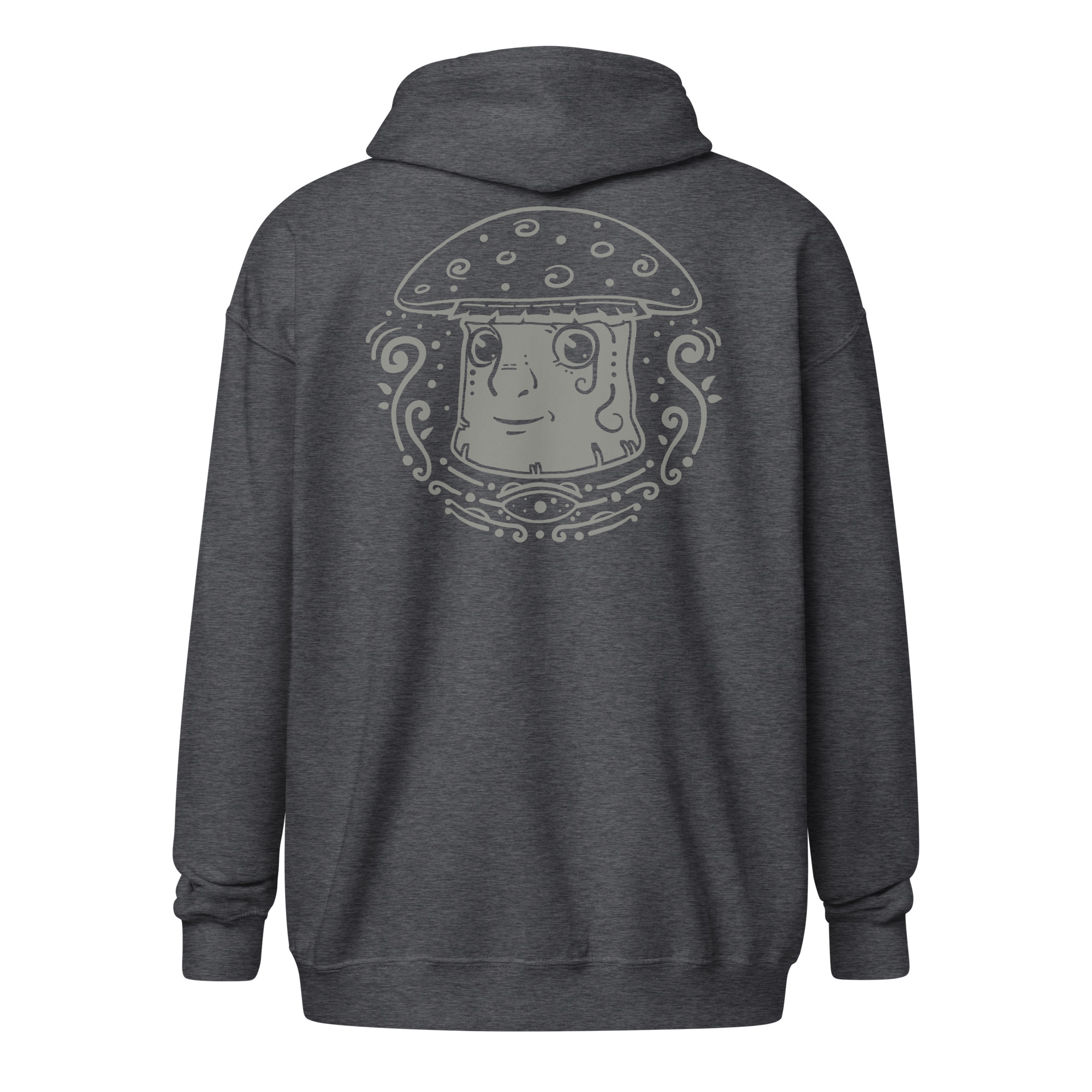 Psychedelic Mushrooms – Zip Hoodie - Dark Heather, 3XL image