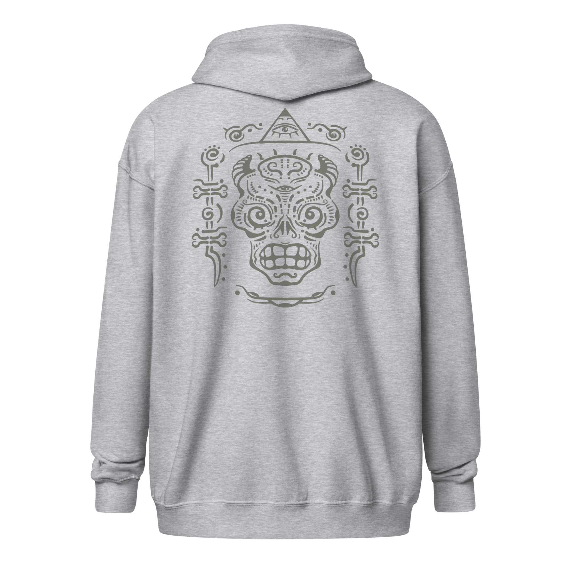 Skullz – lukuga dressipluus kapuutsiga - helehall, 5XL pilt