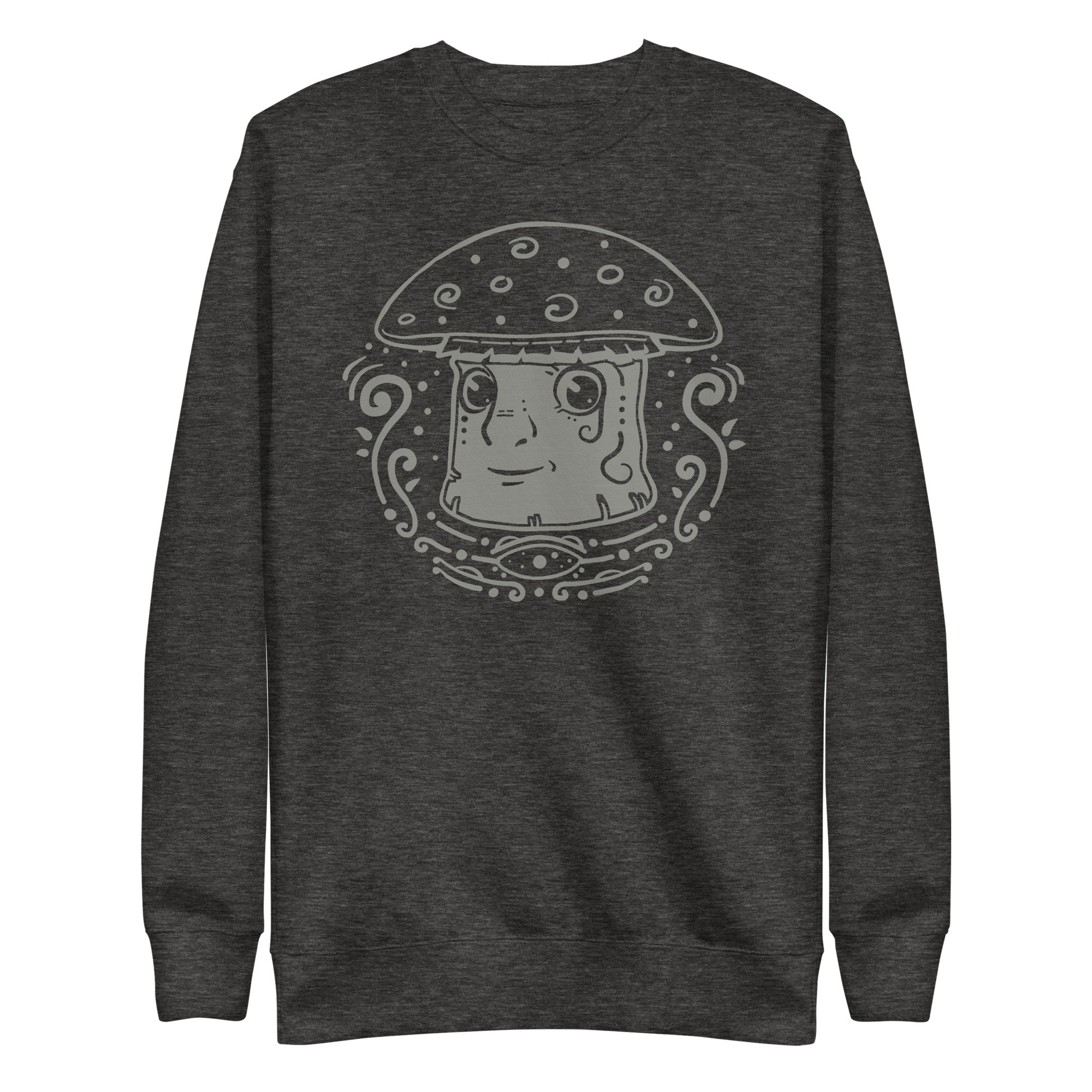 Psychedelic Mushrooms - Sweatshirt - Charcoal Heather, 3XL image