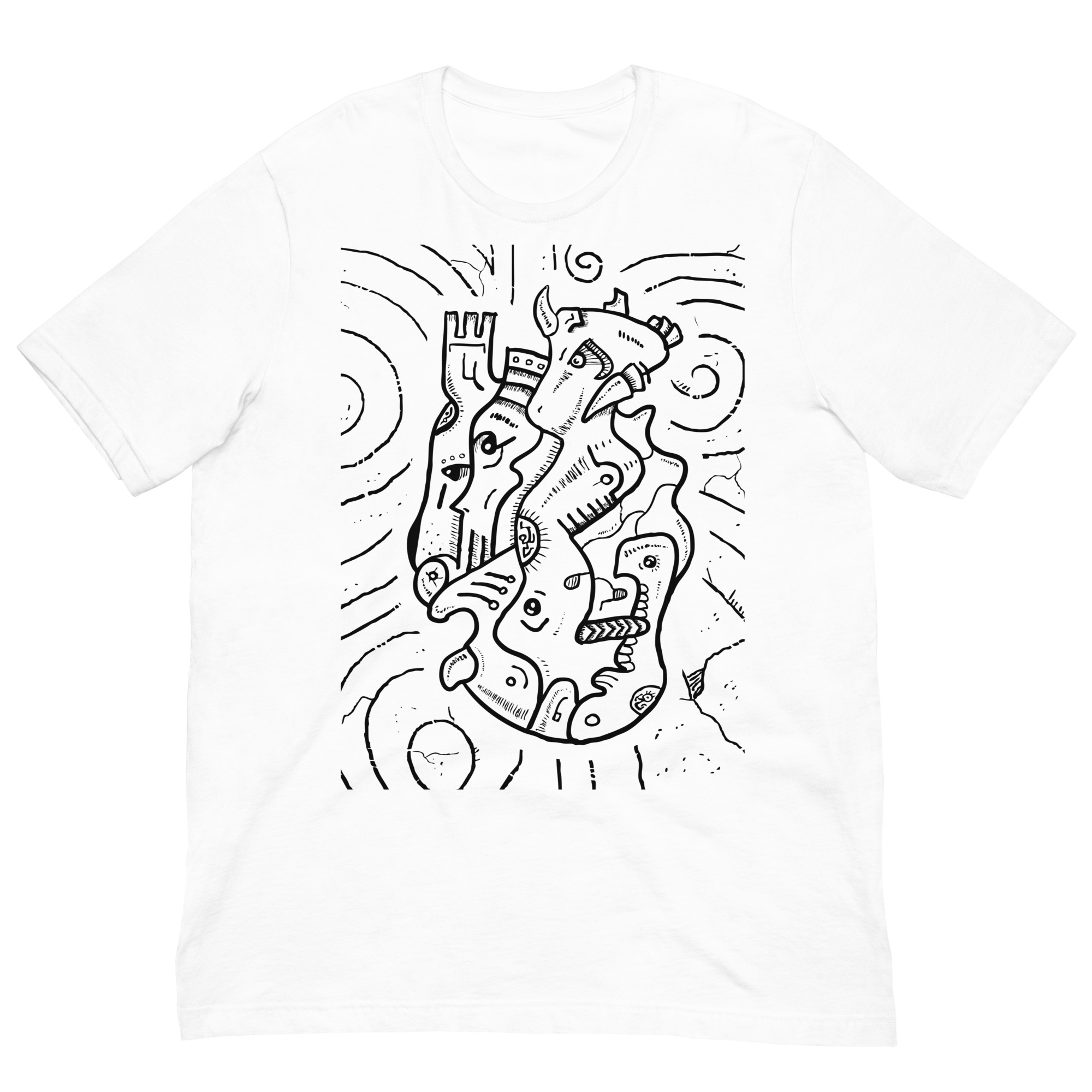 Psühhedeelsete loomade T-särk - pilt 2